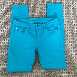 Michael Kors Teal Skinny Jeans